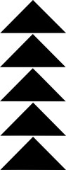 Vertical Pattern of Triangles (Arrows) Pointing Upwards