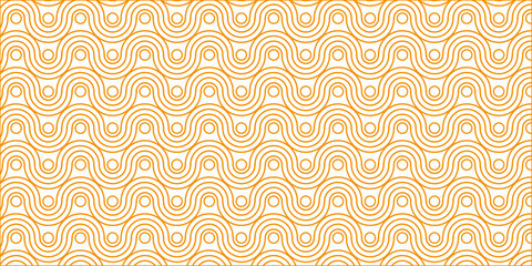 Seamless golden wave pattern with a textured effect on white background
