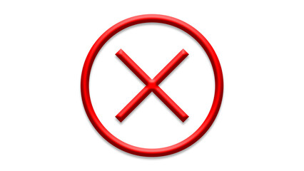 Obraz premium red cross checkmarks. wrong icons. Illustration of a bold red x mark centered on a white background indicating rejection or cancellation. website and app ui ux design