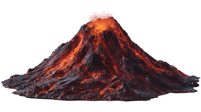 red volcano - Powered by Adobe