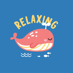 whale sleep vector set for kids product 