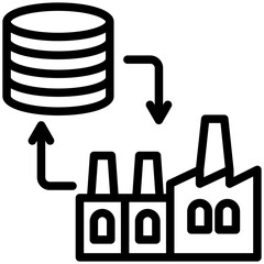 Big Data Icon, Mini Illustration Relate To Industry 4-0, Modern Industry. Use For Modern Concept, Ui, Ux Web And App Development.