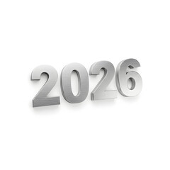 Minimal White Background New Year 2026