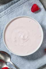 Healthy Cold Raspberry Greek Yogurt