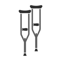 Crutches, crutches icon isolated on white, medical support, mobility aid, leg injury, rehabilitation, healthcare equipment, walking support, disability aid, hospital tool, recovery, orthopedic