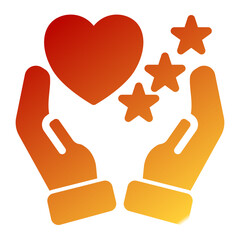 Obraz premium Thankfulness Appreciation Recognition icon from the Personal Growth icon collection (Glyph Gradient Style)