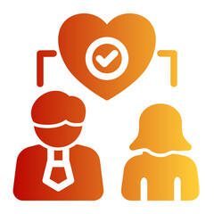 Human Connection Sympathy icon from the Personal Growth icon collection (Glyph Gradient Style)