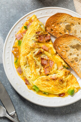 Homemade Denver Omelette with Ham Cheese