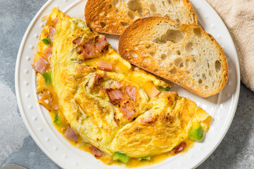 Homemade Denver Omelette with Ham Cheese