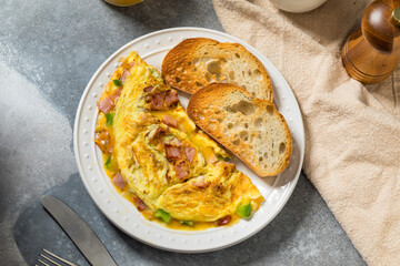 Homemade Denver Omelette with Ham Cheese
