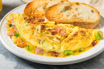 Homemade Denver Omelette with Ham Cheese