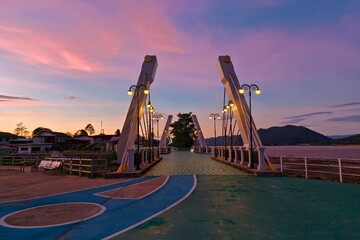 port of barcelona at night