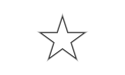Shiny 3D silver star icon with glossy metal texture on a bright white background for web and holiday design