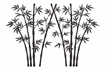 Obraz premium bamboo leaves isolated on white