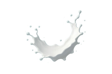 Milk splash creating abstract shape, dynamic refreshing liquid pouring, white dairy drink for health and nutrition, transparent background