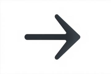 Dark grey right arrow icon pointing forward for navigation and next button with transparent background