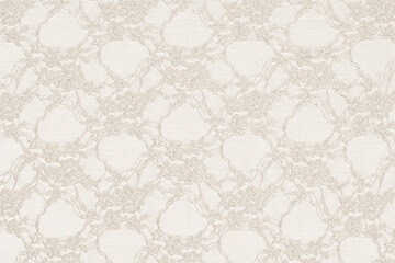 Delicate floral lace fabric with a transparent pattern, ideal as an overlay or decorative...