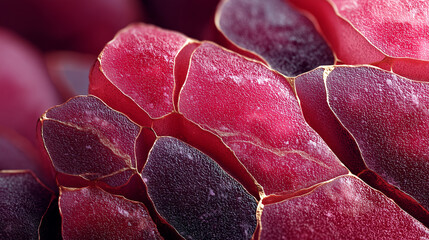Macro Abstract of Red Organic Cells