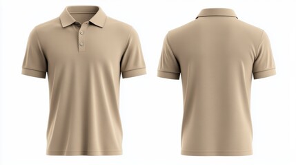 racing-inspired polo shirt, front and back view,  isolated on a white background