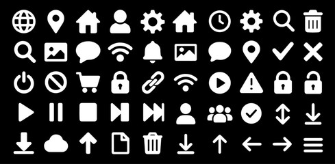 Universal Web Icon Set – Flat Minimal UI Symbols for Apps and Websites