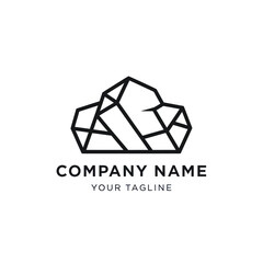 Geometric cloud logo design representing technology and innovation for business.