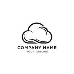 Cloud logo design for company representing data storage and computing.