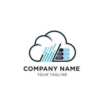 Cloud Computing Data Server Technology Logo.