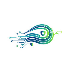 Digital Security Circuit Board with Padlock Icon Representing Data Protection.