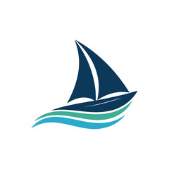 Boat Logo Design, Nautical and Marine Brand Emblem, Sailing and Watercraft Identity