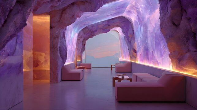 Modern Wellness Space Minimalist Onyx Retro-Futuristic Swiss Style Vibrant Accents Crisp Details Elegant Design Luxurious Ambiance Sophisticated Appeal (AI-Generated)