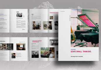Pink Studio Marketing Promo Brochure Layout
