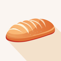 Flat Bakery Bread Illustration