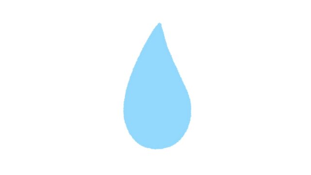 悲しみや焦りのリアクションを表現する涙の手描きアイコン。落書きスタンプのループする4Kアニメーション
