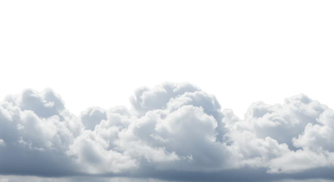 Fluffy cloudscape background featuring soft textures and aerial perspective