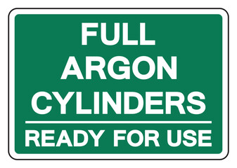 Full Argon Cylinders Ready For Use Symbol Sign ,Vector Illustration, Isolate On White Background Label.EPS10