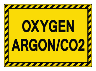 Oxygen Argon CO2 Symbol Sign ,Vector Illustration, Isolate On White Background Label.EPS10