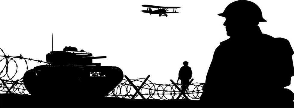 Fortress and army tank