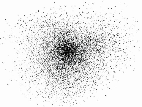 A striking black dust explosion effect radiates outwards, providing a versatile grunge texture for various design applications and creative projects.