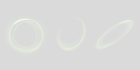 Green glowing Twirl circle on a white background. Special radiant effect. Glowing special effect for game design. Futuristic colorful pedestal, podium, platform. Vector