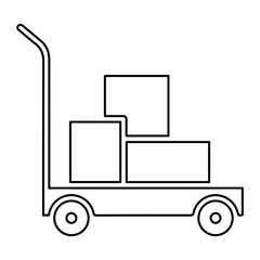 Cart with boxes