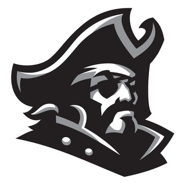PIRATE, MASCOT, RAIDER, SPORTS LOGO