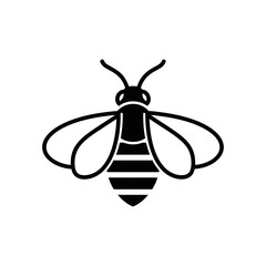 Bee Icon – Insect Pollination and Nature Symbol Vector Illustration