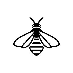 Bee Icon – Insect Pollination and Nature Symbol Vector Illustration