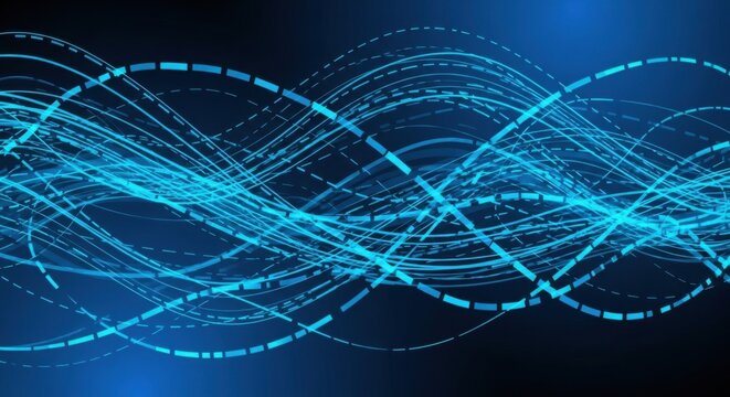 Abstract Dynamic Blue Light Trails