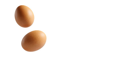 A juicy egg plum drifts gently and weightlessly, isolated on white