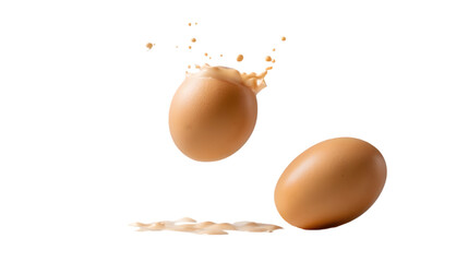 The ripe egg plum hovers softly with natural lighting, isolated on white