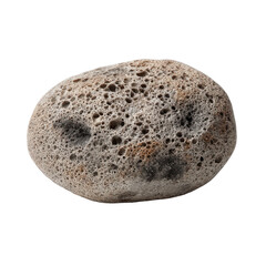 Fototapeta premium Porous Volcanic Rock Stone with Holes Isolated on Black Background pumice