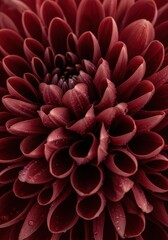 Macro Dark Red Flower Petals