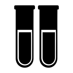 Dia de muertos icons vector two black test tubes with liquid inside standing side by side in a simple vector illustration