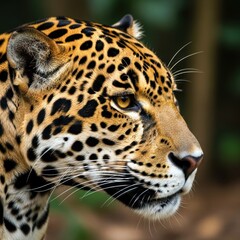 Obraz premium Majestic Jaguar Profile Close-up